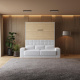 Murphy bed M1 180x200 vertical White/Kaiserberg Oak incl. SOFA  White