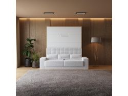 Murphy bed with Sofa M1 180x200 Vertical White/White Gloss  SOFA  White