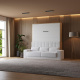 Murphy bed with Sofa M1 180x200 Vertical White/White Gloss  SOFA  White