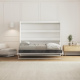 SMARTBett Schrankbett 160x200 Horizontal M2 Tiefe 55cm Weiss
