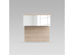 SMARTBett HANGING NIGHTSTAND.( 40cm depth)  Kaiserberg Oak / Mirror