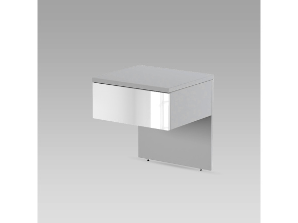 SMARTBett bedside table Classic white / wild oak