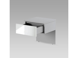 SMARTBett HANGING NIGHTSTAND.( 40cm depth) Pearl Grau / Mirror