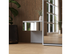 SMARTBett HANGING NIGHTSTAND.( 40cm depth) Pearl Grau / Mirror