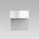 SMARTBett HANGING NIGHTSTAND.( 40cm depth) Pearl Grau / Mirror