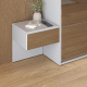 SMARTBett HANGING NIGHTSTAND.( 40cm depth) Pearl Grau / Mirror