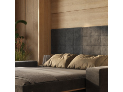 Murphy  bed M1 180x200 vertical  Kaiserberg Oak incl. SOFA Anthracite with Armrests 26cm width