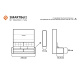 Murphy bed with Sofa M1 180x200 vertical Anthracite incl. SOFA Anthracite with armrests 11cm width