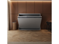 Schrankbett SMARTBett  140x200 Horizontal (M2 55cm Tiefe) Perlgrau