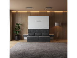 SMARTBett HANGING NIGHTSTAND.( 40cm depth) White/Anthracite Stoff