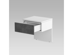 SMARTBett HANGING NIGHTSTAND.( 40cm depth) White/Anthracite Stoff