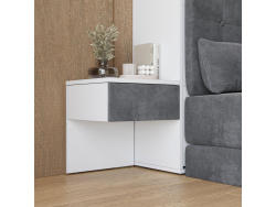 SMARTBett HANGING NIGHTSTAND.( 40cm depth) White/Anthracite Stoff
