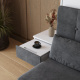 SMARTBett HANGING NIGHTSTAND.( 40cm depth) White/Anthracite Stoff