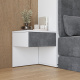 SMARTBett HANGING NIGHTSTAND.( 40cm depth) White/Anthracite Stoff