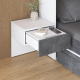 SMARTBett HANGING NIGHTSTAND.( 40cm depth) White/Anthracite Stoff