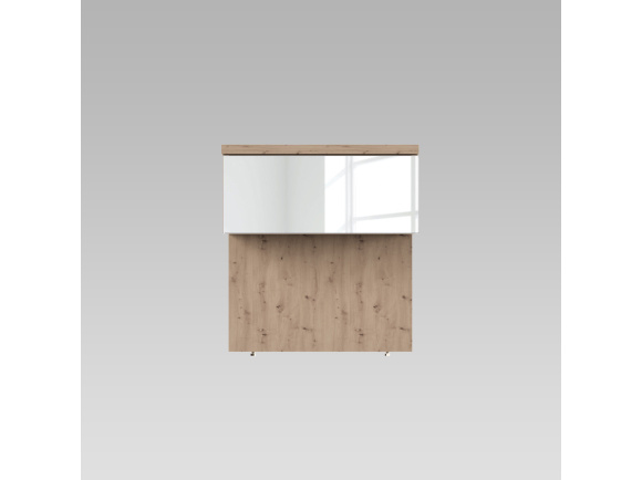 SMARTBett floating nightstand CLASSIC M1 40cm wild oak/mirror