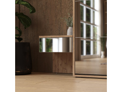 SMARTBett HANGING NIGHTSTAND.( 40cm depth)  Wild oak/Mirror