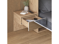 SMARTBett HANGING NIGHTSTAND.( 40cm depth)  Wild oak/Mirror