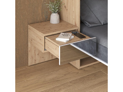 SMARTBett HANGING NIGHTSTAND.( 40cm depth)  Wild oak/Mirror