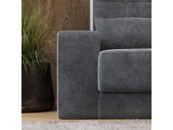 Murphy bed  incl.SOFA Anthracite  M1 180x200 vertical  White/White High Gloss   with Armrests 11cm width