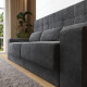Murphy bed  incl.SOFA Anthracite  M1 180x200 vertical  White/White High Gloss   with Armrests 11cm width
