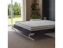 Schrankbett M1 180x200 Vertikal Anthrazit/Anthrazit inkl.SOFA Weiss mit Armlehnen 11cm Breite