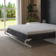 Murphy bed M1 180x200 vertical Anthracite incl. SOFA  White with Armrests 26 cm width