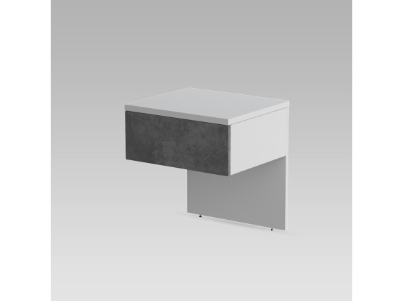 SMARTBett bedside table Classic white / wild oak