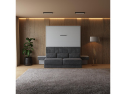 SMARTBett HANGING NIGHTSTAND.( 40cm depth) Pearl grey/Anthracite Fabric.