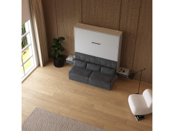 SMARTBett HANGING NIGHTSTAND.( 40cm depth) Pearl grey/Anthracite Fabric.