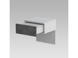 SMARTBett HANGING NIGHTSTAND.( 40cm depth) Pearl grey/Anthracite Fabric.