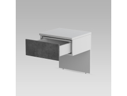 SMARTBett HANGING NIGHTSTAND.( 40cm depth) Pearl grey/Anthracite Fabric.