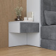 SMARTBett HANGING NIGHTSTAND.( 40cm depth) Pearl grey/Anthracite Fabric.