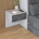 SMARTBett HANGING NIGHTSTAND.( 40cm depth) Pearl grey/Anthracite Fabric.