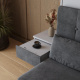 SMARTBett HANGING NIGHTSTAND.( 40cm depth) Pearl grey/Anthracite Fabric.