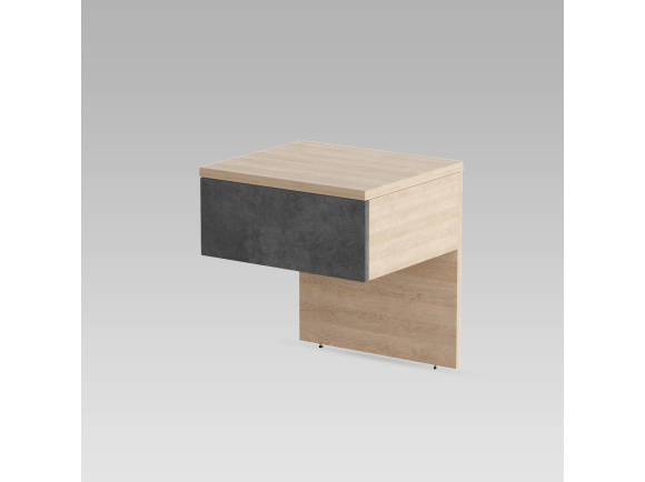 SMARTBett bedside table Classic white / wild oak