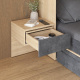 SMARTBett HANGING NIGHTSTAND.( 40cm depth) Kaiser Oak/Anthracite Fabric.