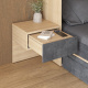 SMARTBett HANGING NIGHTSTAND.( 40cm depth) Kaiser Oak/Anthracite Fabric.
