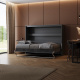 Murphy bed M2 140x200 Horizontal Anthracite with upholstered frame without lighting