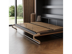 Murphy bed M2 (55cm depth) 140x200 Horizontal Anthracite/Wild oak