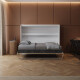 Murphy bed 140x200 horizontal (M2 55cm depth) White/White without lighting Without upholstery frame