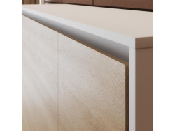 SMARTBett wall bed M2 Horizontal 100x200 with upholstered...