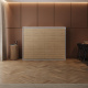 Murphy bed 140x200 horizontal (M2 55cm depth) White/White without lighting Upholstered frame