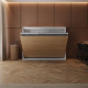 Murphy bed 140x200 horizontal (M2 55cm depth) White/White without lighting Upholstered frame