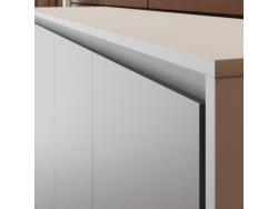 Murphy bed 140x200 horizontal (M2 55cm depth) White/Pearl Grey