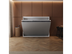 Murphy bed 140x200 horizontal (M2 55cm depth) White/Pearl Grey