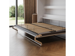 Murphy bed 140x200 horizontal (M2 55cm depth) White/Pearl Grey