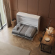 Murphy bed 140x200 horizontal (M2 55cm depth) White/Pearl Grey