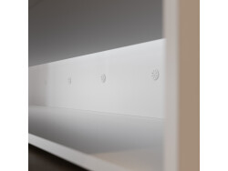 Murphy bed 140x200 horizontal (M2 55cm depth) White/Pearl Grey without lighting Without upholstery frame