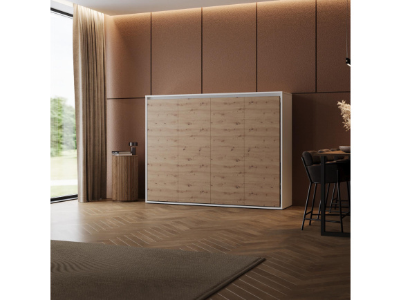 SMARTBett wall bed M2 Horizontal 100x200 with upholstered frame